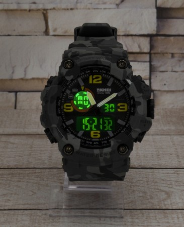 Годинник наручний тактичний Skmei 1520CMGY Gray Camo Фото 3